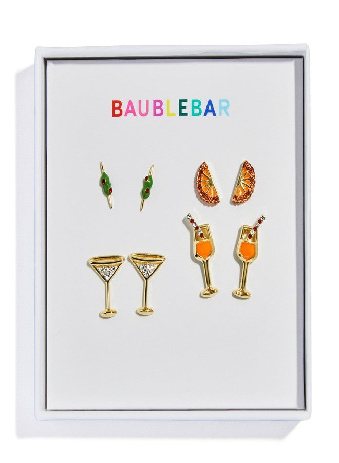 BaubleBar Happy Hour Gift Set of 4 Trendy Earrings, Novelty Jewelry - Image 2